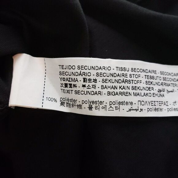 Zara Basic Soft Black Tee with Hip Scarf Midi Dress womens S small Crew Neck - Picture 10 of 10